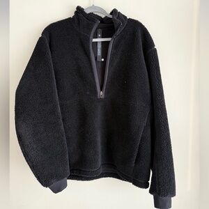 Lululemon High Pile Fleece Half Zip Black Size L Men’s Pullover Cozy Warm